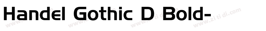 Handel Gothic D Bold字体转换